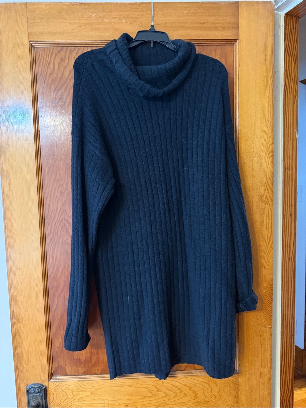 Abercrombie Black Ribbed Cowl Neck Women's Sweater